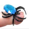 100 Bulk Halloween Spider Rings With Gems Assortment - Black Rings with Assorted Gems for Creepy Crawly Party Favors, Treats, and Cupcake Toppers view 4
