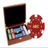 DA VINCI 200 Custom Poker Chips with Wooden case and Cards - 11.5 gram Chips Monogrammed view 1