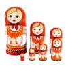 Harlotte 10PCS Russian Nesting Dolls Painted Mini Doll Handcraft Interactive Nested Doll Color Painting Puppet Table Decoration view 1