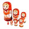 Harlotte 10PCS Russian Nesting Dolls Painted Mini Doll Handcraft Interactive Nested Doll Color Painting Puppet Table Decoration view 3