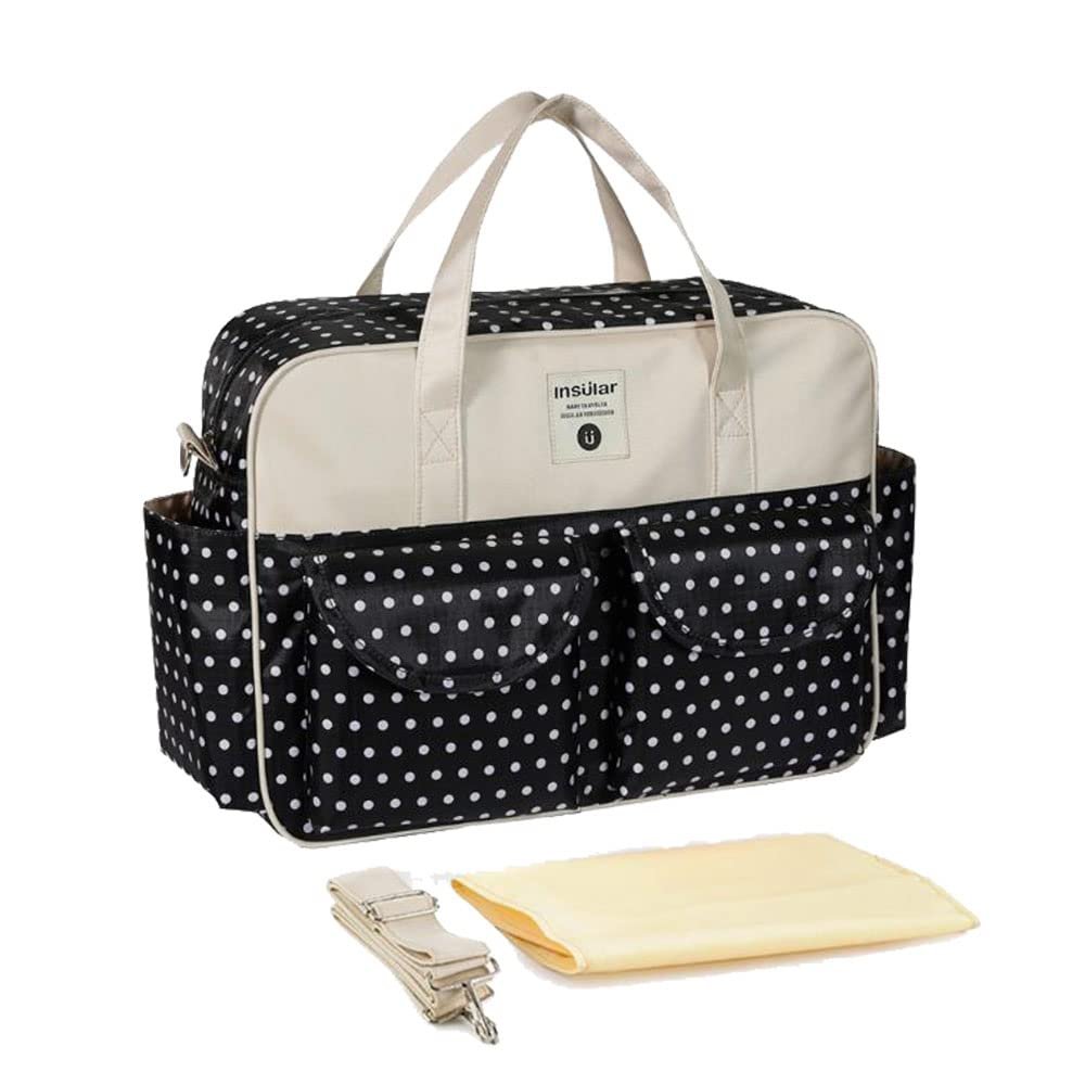 Alipher Diaper Tote Bags Waterproof Diapers Bag Fashion Nappy Bag Portable Diaper Handbag Large Travel Baby Bag For Mom And Dad (B)