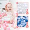 GOGOSO 100 pcs 2.16 inch pear White Ball Pit Balls with 100 pcs 2.16 inch pear Blue Blue White view 1