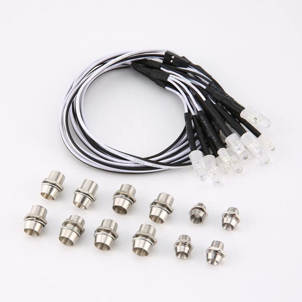 Replacement Part For 12 LED Lights Lamp Kit Headlights White Blue Red Yellow Taillight For RC Car Truck Model Accessories Part