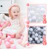 GOGOSO 100 pcs 2.16 inch pear White Ball Pit Balls with 100pcs 2.16inch pear Gary Light Gary White view 1