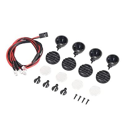 Replacement Part For 4 LED White Lights With Lampshades, RC Car Parts - (Color: B)