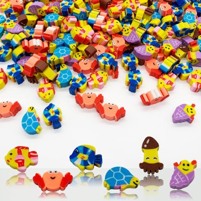 300 Pieces Sea Animal Mini Erasers Assortment Novelty Pencil Erasers Bulk for Rewards Prizes Gift Filler