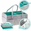 Baby Travel Diaper Wipes Bag Nursery Organizer with Changing Station Mat Pad - Green view 3