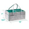 Baby Travel Diaper Wipes Bag Nursery Organizer with Changing Station Mat Pad - Green view 4