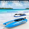 volantexrc Remote Control Boats for Pools and Lakes 20+MPH AtomicXS High Speed RC Boat for Adults Toy Boat Gifts with 2 Batteries & Reverse Function (795-5 Blue) view 4