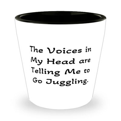 Beautiful Juggling Gifts, The Voices in My Head are Telling Me to Go Juggling, Epic Holiday Shot Glass From Men Women
