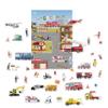 GRANDLMOON Magnetic Portable Playboard Elite Rescue Team Fire Fighting Trucks Police Trauma and Engineer (41 PCS) view 1