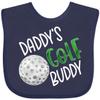 inktastic Daddy's Golf Buddy with Golf Ball Baby Bib Navy Blue 3ac67 view 1