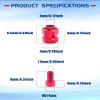 HOPLEX Aluminum Alloy 7mm RC Wheel Hex Hub Spacer with 9.5mm Offset Extension 4Pcs Hex Drive Adapter for AXIAL SCX24 Upgrades Accessories 1/24 RC Crawler Car (Red) view 2