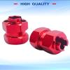 HOPLEX Aluminum Alloy 7mm RC Wheel Hex Hub Spacer with 9.5mm Offset Extension 4Pcs Hex Drive Adapter for AXIAL SCX24 Upgrades Accessories 1/24 RC Crawler Car (Red) view 3