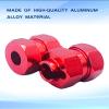 HOPLEX Aluminum Alloy 7mm RC Wheel Hex Hub Spacer with 9.5mm Offset Extension 4Pcs Hex Drive Adapter for AXIAL SCX24 Upgrades Accessories 1/24 RC Crawler Car (Red) view 4