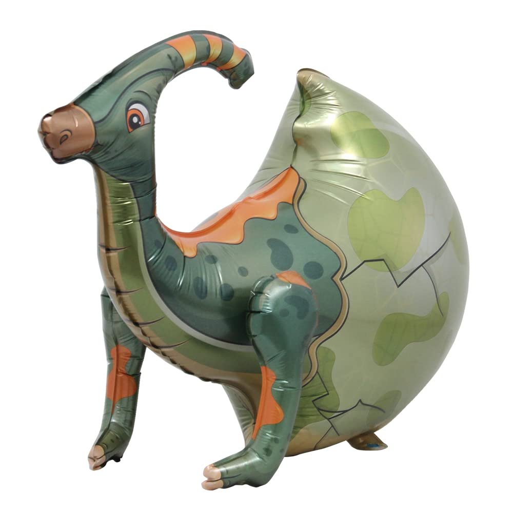 3D Standing cartoon dinosaur baby egg Foil balloon Tyrannosaurus Triceratops balloon baby shower toy Gifts Birthday Party Decorations (Parasaurolophus Egg)