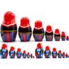 Nesting Dolls Set of 7 pcs - Matryoshka Dolls in Polish Costumes with Ornaments Made in Poland - Baboushka Nesting Dolls in Women Polish Dress view 2