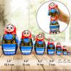 Nesting Dolls Set of 7 pcs - Matryoshka Dolls in Polish Costumes with Ornaments Made in Poland - Baboushka Nesting Dolls in Women Polish Dress view 3