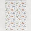 Stork Wares Sleepy Dinosaurs Personalized Baby Boy Swaddle Blanket, White, 30x40 inches , BB347 view 4