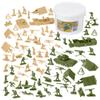 BMC Bucket of Army Women - Tan vs Green 100pc Female Soldier Playset - USA Made view 1
