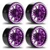Treal 1.9 Beadlock Wheels Heavy Duty CNC Aluminum Crawler RC Wheel 4pcs-Set for 1:10 TRX-4 Axial SCX10 II SCX10 III(Purple) 116g/pc -Type C view 1