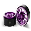 Treal 1.9 Beadlock Wheels Heavy Duty CNC Aluminum Crawler RC Wheel 4pcs-Set for 1:10 TRX-4 Axial SCX10 II SCX10 III(Purple) 116g/pc -Type C view 3