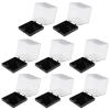 8 Pcs Cube Plastics Box with Base Specimen Box Plastics Toy Showcase Dolls Display Box for Countertop Table Action Figures Toys Rock Collectibles