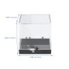 8 Pcs Cube Plastics Box with Base Specimen Box Plastics Toy Showcase Dolls Display Box for Countertop Table Action Figures Toys Rock Collectibles view 2