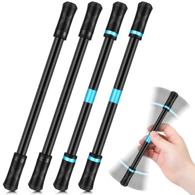 Spakon 4 Pcs Spinning Pen Rolling Finger Rotating Gaming Trick Pen Mod Stress Releasing Brain Training Suppliess for Learning Office Supplies(Black, Blue)