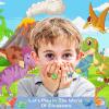 Chalyna 24 Packs Dinosaur Rubber Rings Soft Dino Cupcake Ring Dinosaur Cupcake Topper Bulk for Boys Kids Birthday Christmas Party Favors Supplies Gift view 4
