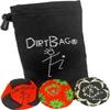 DIRTBAG All Star Footbag 3 Pack with Pouch, 100% Handmade, Premium Quality, Bright Vivid Colors, Signature Carry Bag - Orange/Black view 1