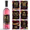 81st Birthday Wine Labels - 81 Anniversary Bottle Labels 81st Birthday - 1945 Wine Stickers Cheers to 81 Years - 81 Party Decorations - 1945 Party Favor view 1