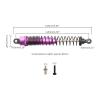 Rchobbytop 8pcs Aluminum Shocks Absorber 188004 (108004) for HSP 94111 94188 94108 Redcat Volcano Epx/epx PRO Volcano S30 RC 1/10 Monster Truck 128mm Dampers Assembled Replacement Parts, Purple view 2