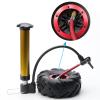 Rchobbytop 4pcs RC 2.2 Inch Crawler Tires Inflatable OD 140mm Mud Badland Tractor Tread Tyres and 12mm Wheel Rims Lock Nuts for 1:10 Monster Truck Crawling Car Traxxas Maxx Axial RC4WD, Red view 4