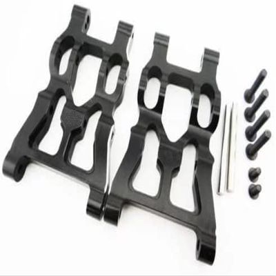 Aluminum Front or Rear Lower ARM with Shinning Silver Edge - 1PR Set Black for Savage XS Flux Mini Monster Truck Upgrade Parts