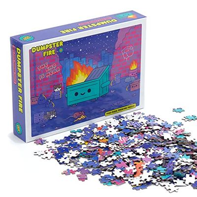 100% Soft Dumpster Fire 1000 Piece Puzzle
