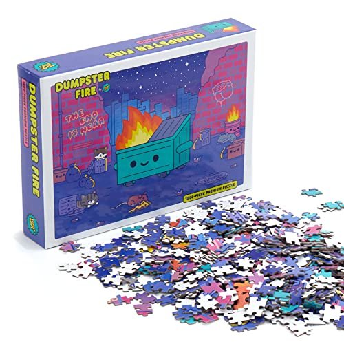 100% Soft Dumpster Fire 1000 Piece Puzzle