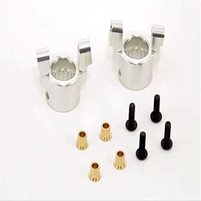 for 1/10 RC Car Wraith 4WD & RR10 Bomber Knuckle Silver Aluminum Front C-HUB - 1PR