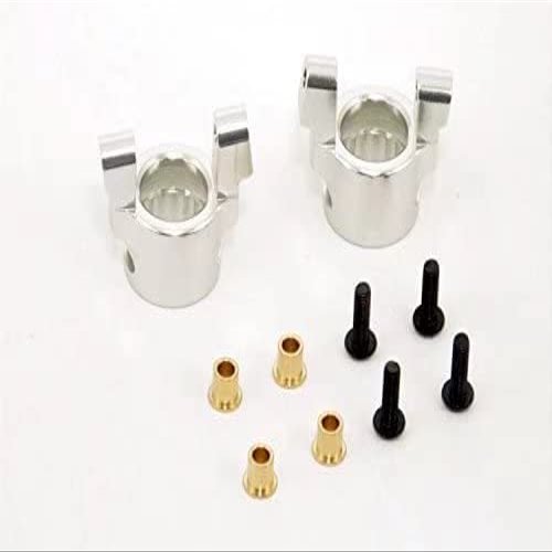 for 1/10 RC Car Wraith 4WD & RR10 Bomber Knuckle Silver Aluminum Front C-HUB - 1PR