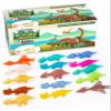 PICK A TOY Stretchy Slingshot Dinosaur Toys  36 Mini Rubber Dinosaurs, Party Favors, Kids Prizes, Mini Toys, Finger Flingers Flying Chicken Toy view 1