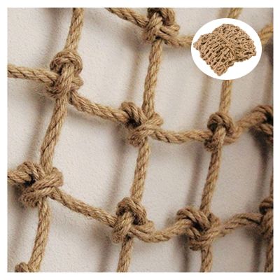 Rope Net for Kids, Playground Safety Nets Cargo Rope Ladder Truck Trailer Heavy Duty Netting Balcony Banister Stair Protection Fence Decor Grid (Size : 5 * 5m(16 * 16ft))