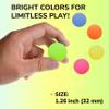 Frosty Hi-Bounce Icy Bouncy Balls 1.26 inch (32 mm) 50 psc - Rubber Balls for Toddlers 4 Colors Frosty Style Bouncy Balls for Kids Small Balls for Babies - Party Favors Pinata Stuffers Toys & Games view 2