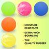 Frosty Hi-Bounce Icy Bouncy Balls 1.26 inch (32 mm) 50 psc - Rubber Balls for Toddlers 4 Colors Frosty Style Bouncy Balls for Kids Small Balls for Babies - Party Favors Pinata Stuffers Toys & Games view 3