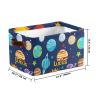 Deven Space Rocket Astronaut Personalized Large Storage Baskets for Organizing Shelves with Handle,Closet Decorative Storage Bins for Toy, Bathroom,Nursery,Home 1 Pack view 3