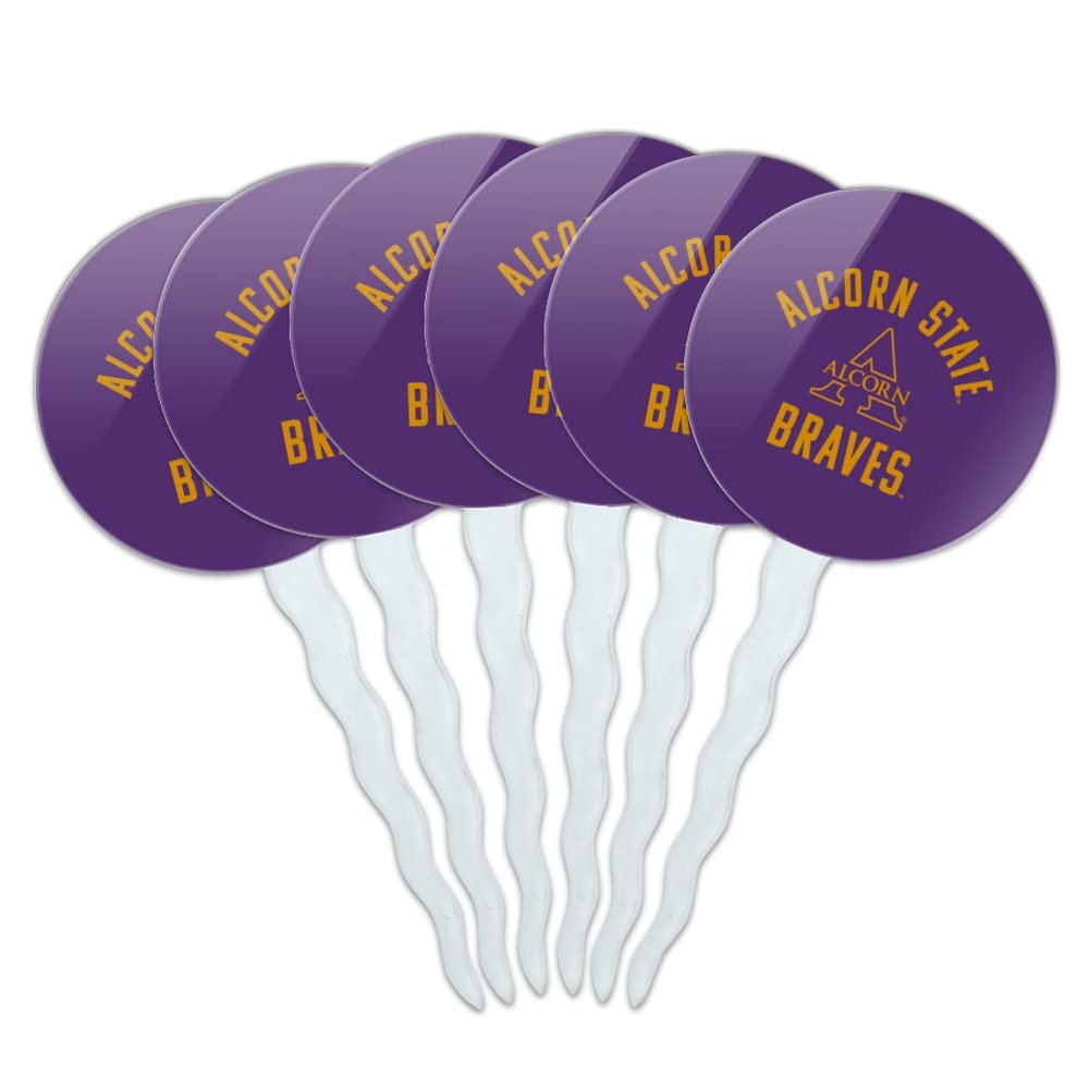 Alcorn Braves Cupcake Picks Toppers Decoration Set of 6