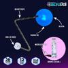OrbPoi Pro Set - Orb Poi Pro w/Non LED Knob Handles - USB Rechargeable Contact LED Poi Balls w/ 40+ Color Modes & Patterns - LED Poi Spinning Balls w/Soft Durable Cases - Flow Arts Toy, UltraPoi view 3
