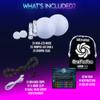 OrbPoi Pro Set - Orb Poi Pro w/Non LED Knob Handles - USB Rechargeable Contact LED Poi Balls w/ 40+ Color Modes & Patterns - LED Poi Spinning Balls w/Soft Durable Cases - Flow Arts Toy, UltraPoi view 4