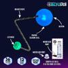 OrbPoi Pro Set - Orb Poi Pro w/LED UltraKnob Pro Handles - USB Rechargeable Contact LED Poi Balls w/40+ Color Modes & Patterns - LED Poi Spinning Balls w/Soft Durable Cases - Flow Arts Toy, UltraPoi view 3