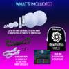 OrbPoi Pro Set - Orb Poi Pro w/LED UltraKnob Pro Handles - USB Rechargeable Contact LED Poi Balls w/40+ Color Modes & Patterns - LED Poi Spinning Balls w/Soft Durable Cases - Flow Arts Toy, UltraPoi view 4