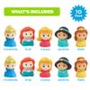 Disney Princess 10 Pc Finger Puppet Set - Party Favors, Educational, Story Time, Floating Pool Toys, Beach Toys view 2